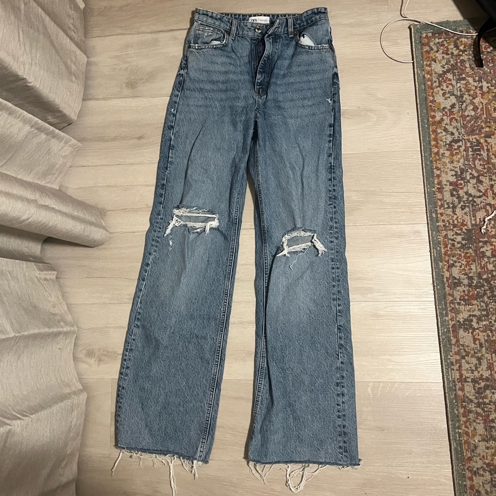 Zara High Rise Wide Leg jeans